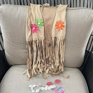 Hippie costume top and accessories